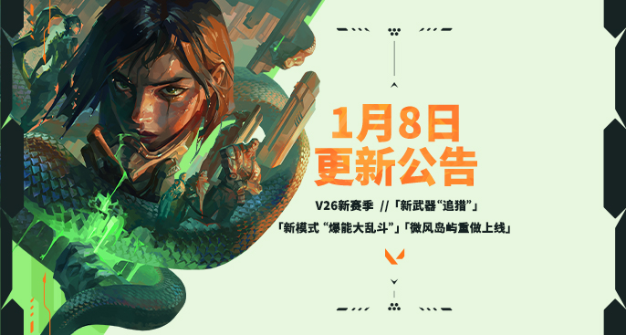 《无畏契约》12.00版本具体更新说明：六名英雄调整，凌晨1点更新