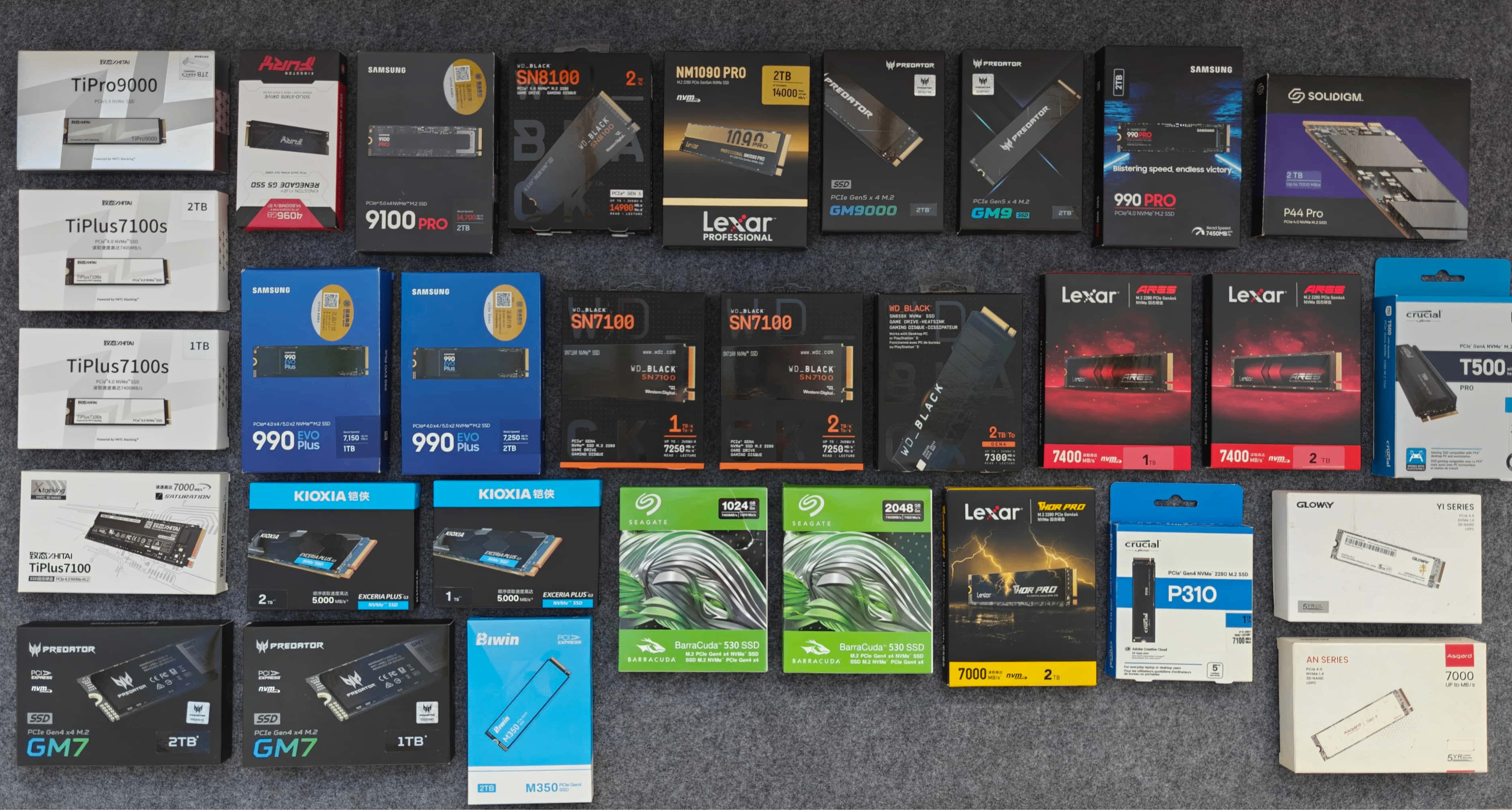 72款SSD全盤順序寫入曲線圖彙總（2026年1月18日更新）