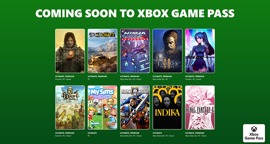 XGP1月下旬新增游戏公布：《死亡搁浅：导剪版》《星际战士2》