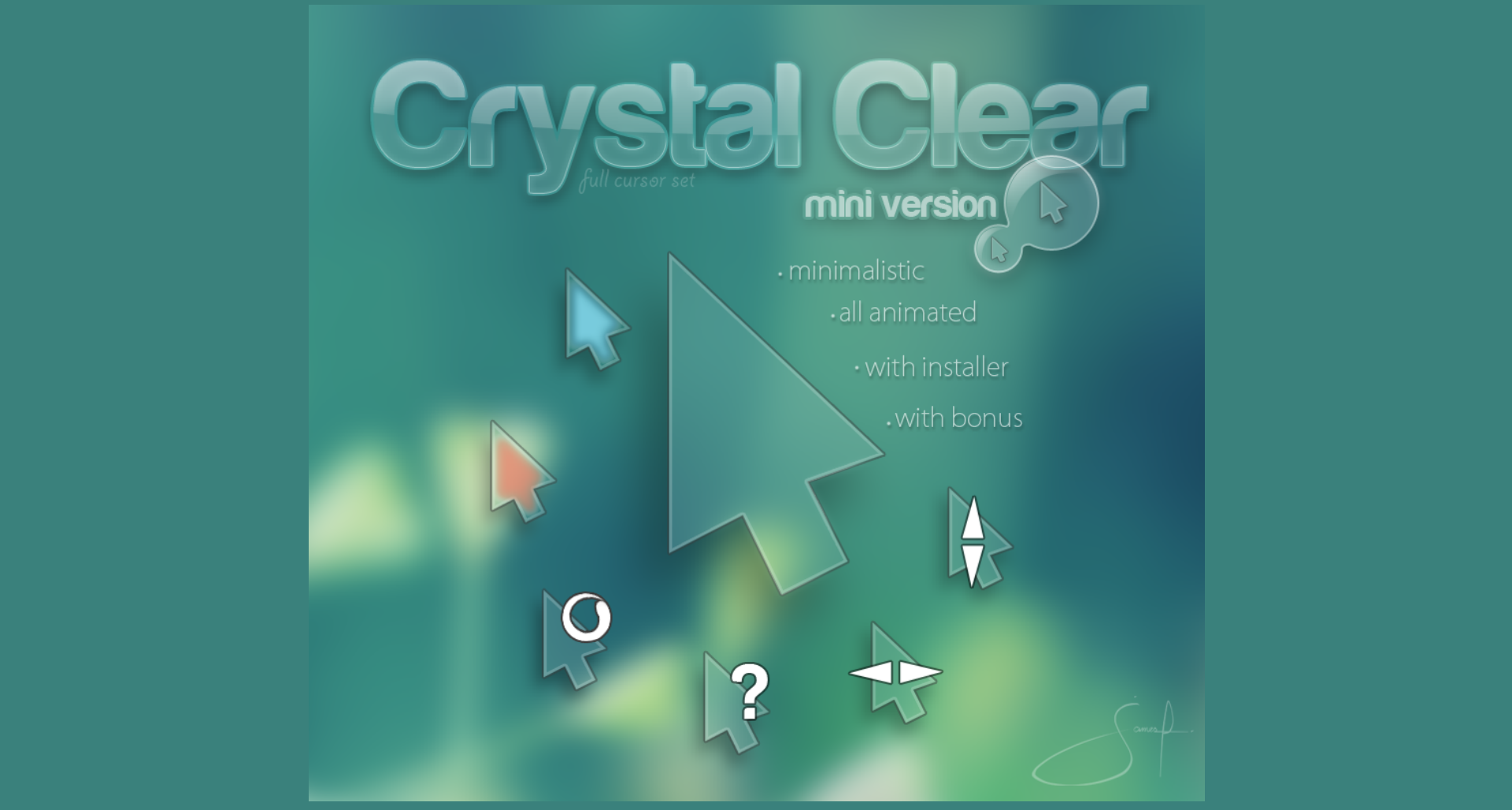 鼠标指针11｜真好看啊~充满磨砂玻璃透明质感！