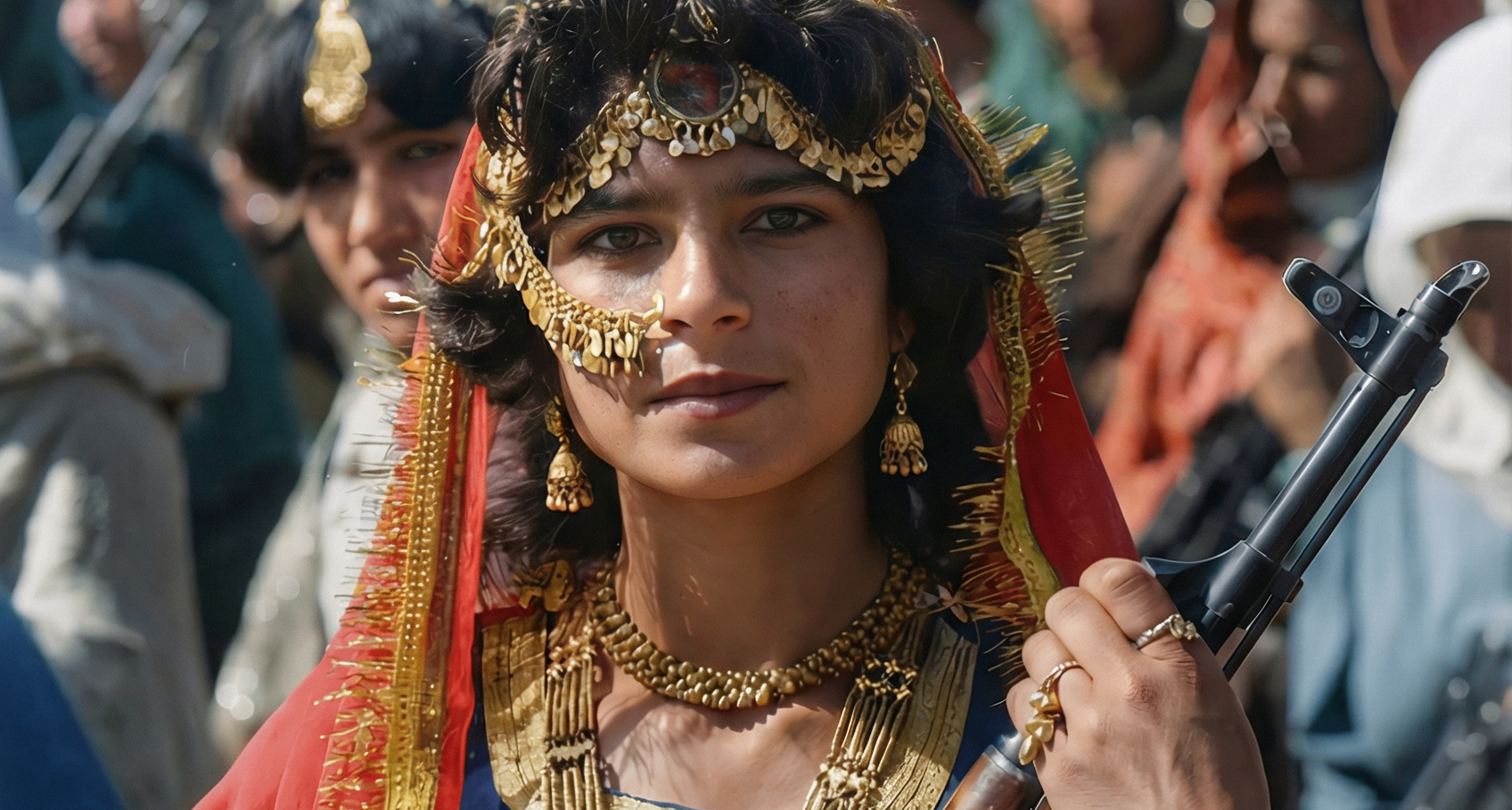 喀布爾，手持AK-47的阿富汗女戰士，1984