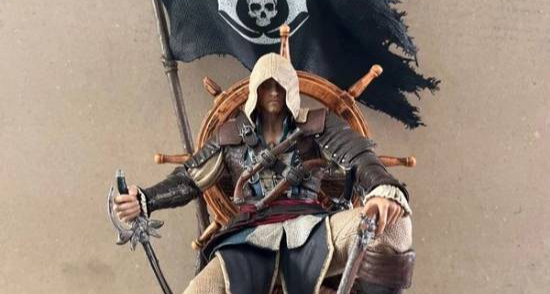 疑《刺客信条4：黑旗》重制版官方手办！亡灵法师爱德华·肯威！！