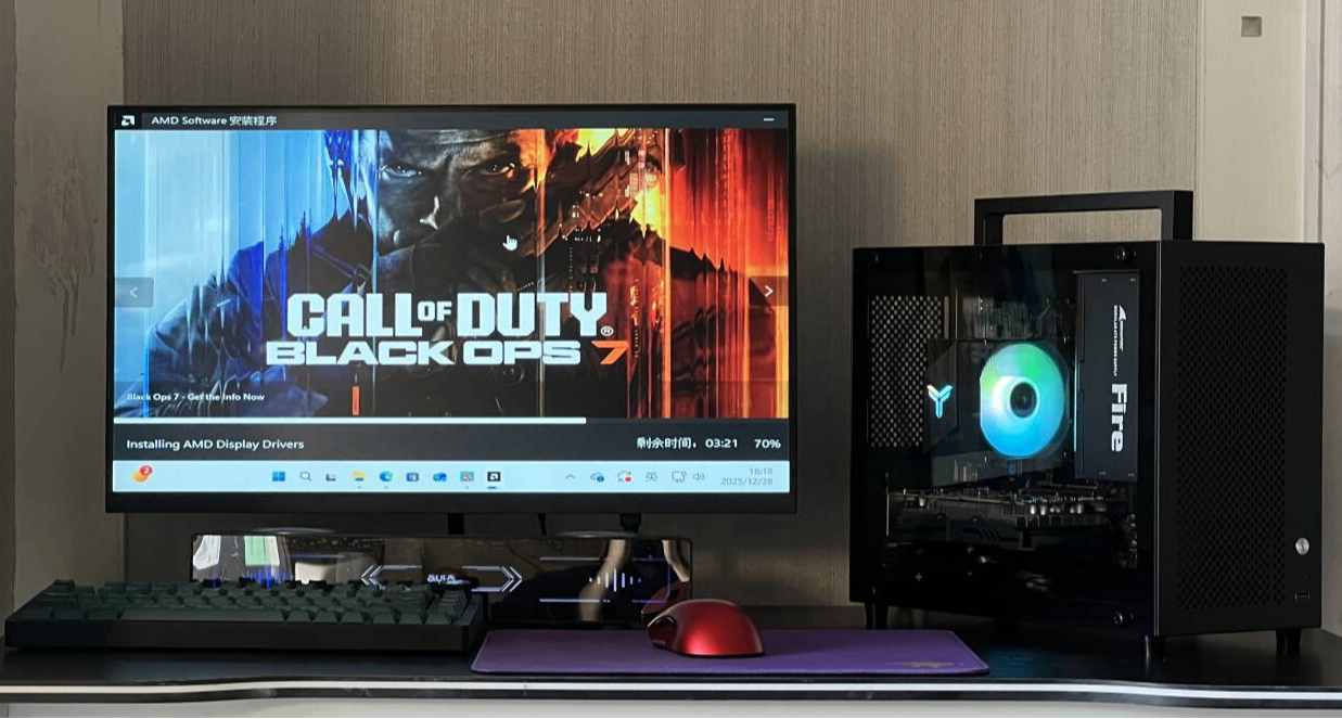 我花2000，裝了一臺瓦300幀，三角洲、PUBG100幀的超小主機…