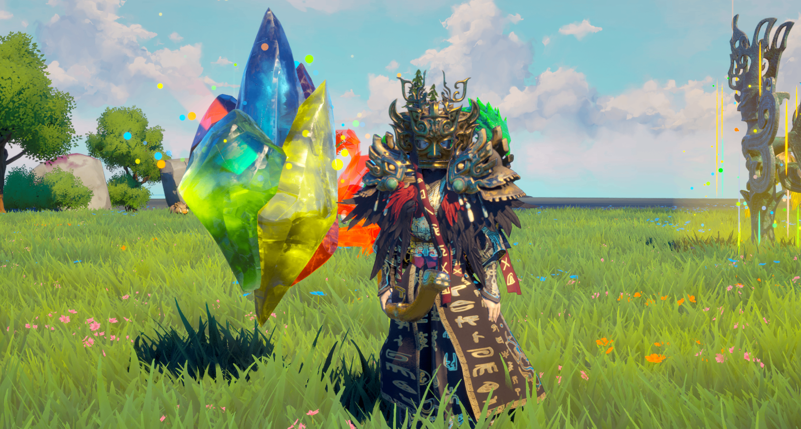 綁了這麼多布料的骨骼，大祭師的效果還不錯！