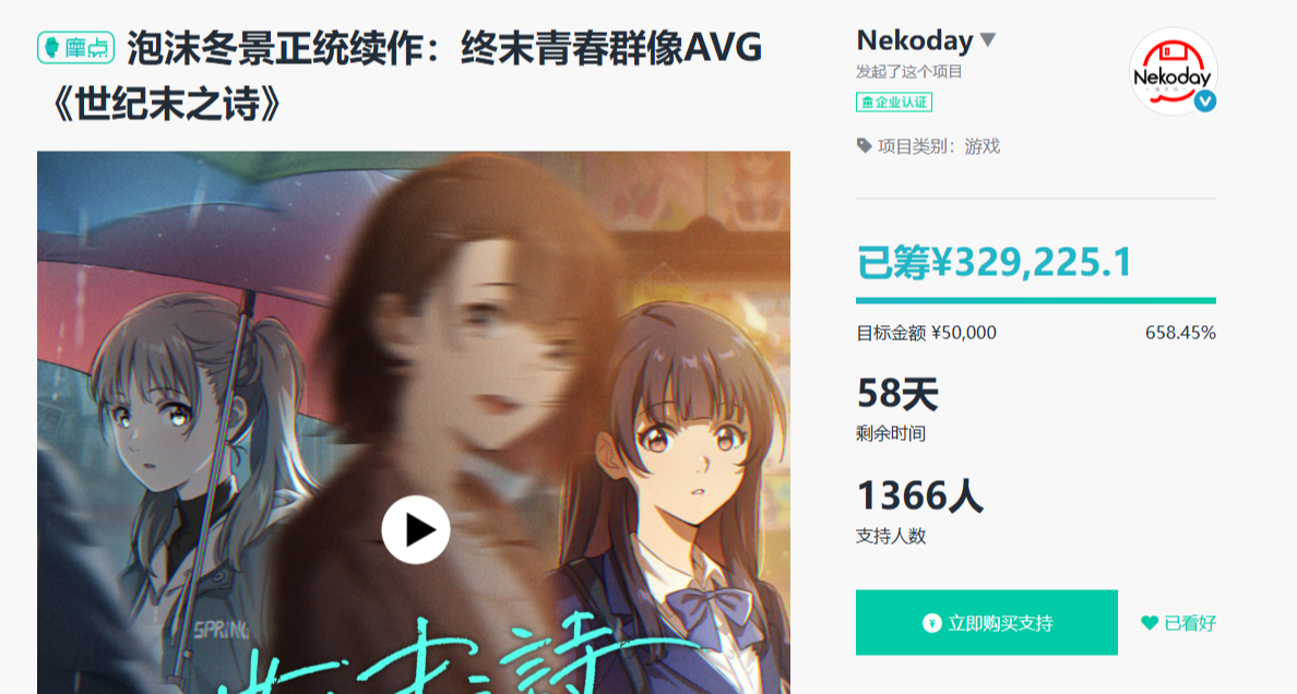 衆籌首日30萬達成！解鎖追加DLC【5篇】!??