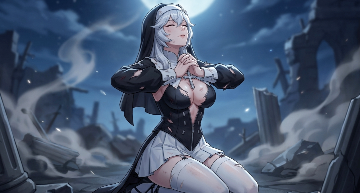 终于！还是让我蹭进去了！12号免费更新修女皮肤！