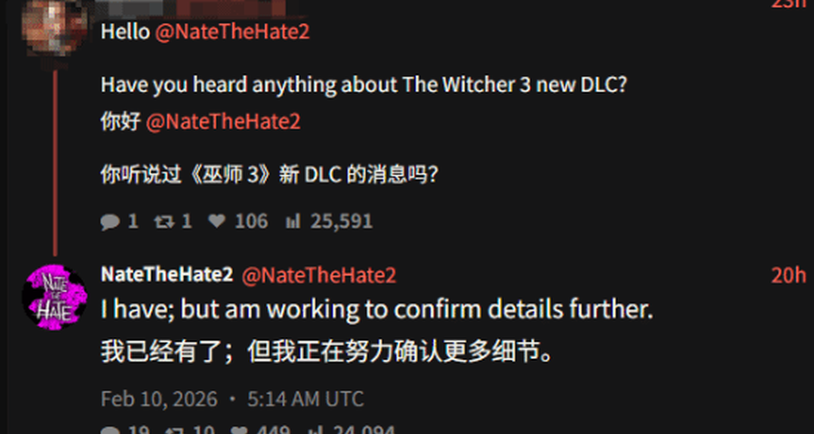 《巫师3》新DLC确认存在！