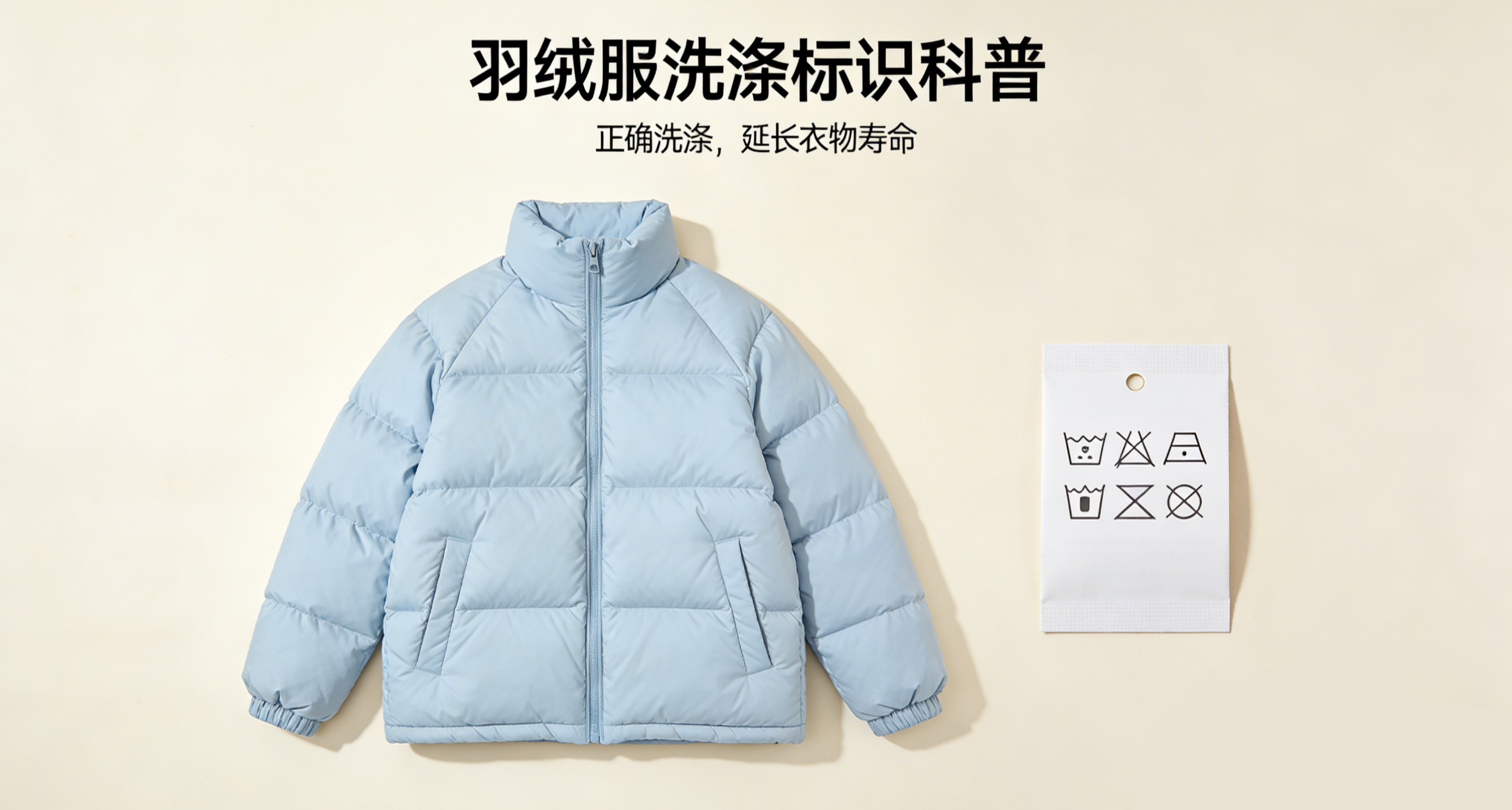 别再瞎洗羽绒服了！洗涤标识才是保命指南