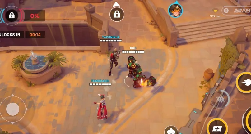 一些守望先鋒手遊的遊戲實機截圖