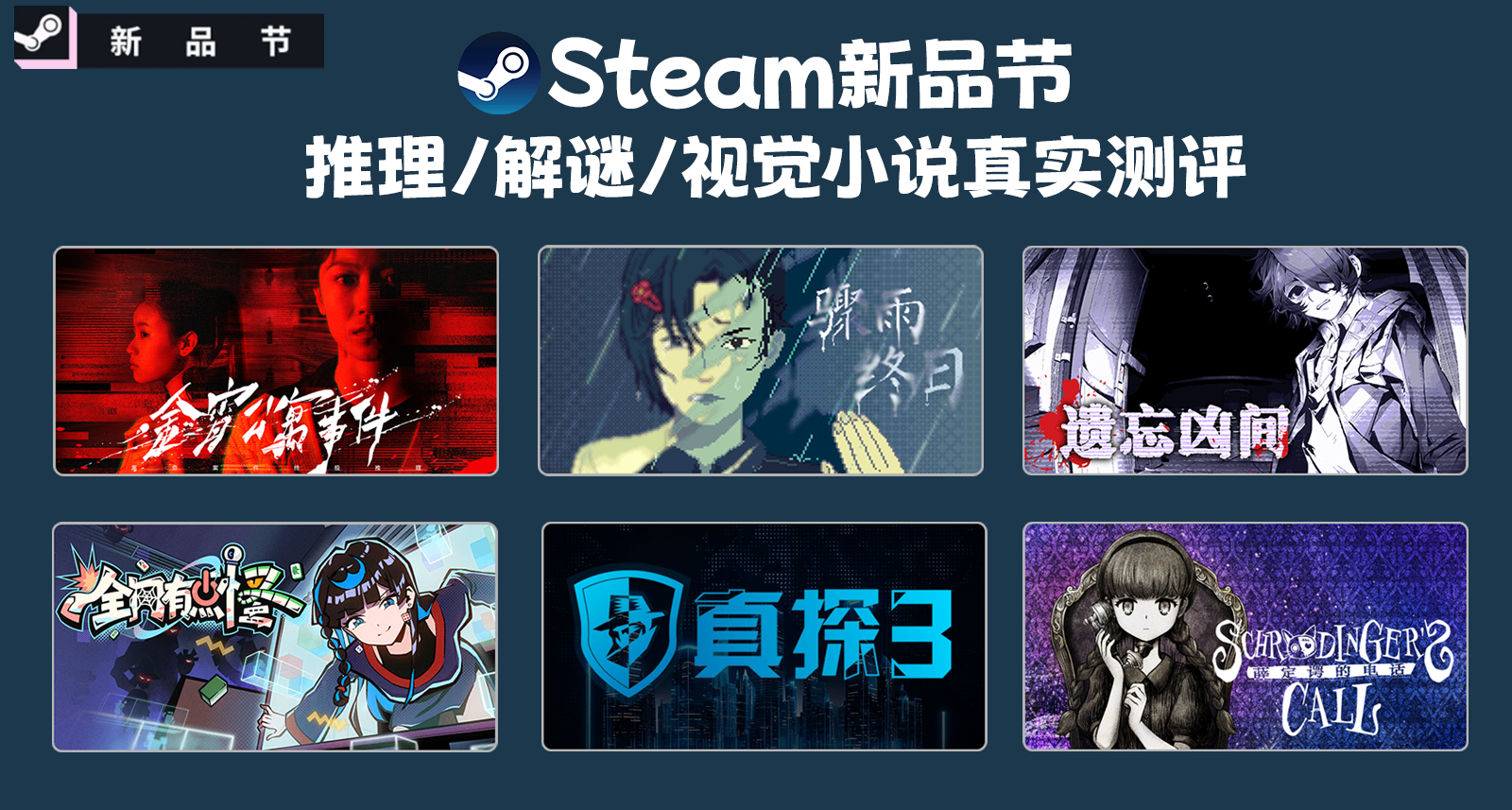 Steam新品节 8款 解谜/推理/视觉小说真实测评