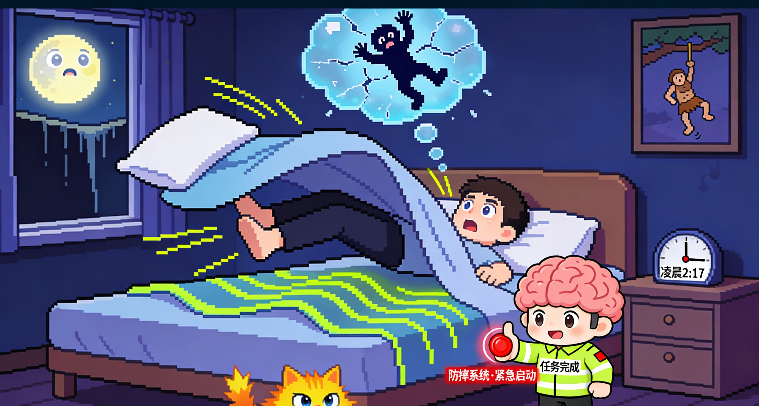 为什么睡觉会突然惊醒，感觉掉下去了？