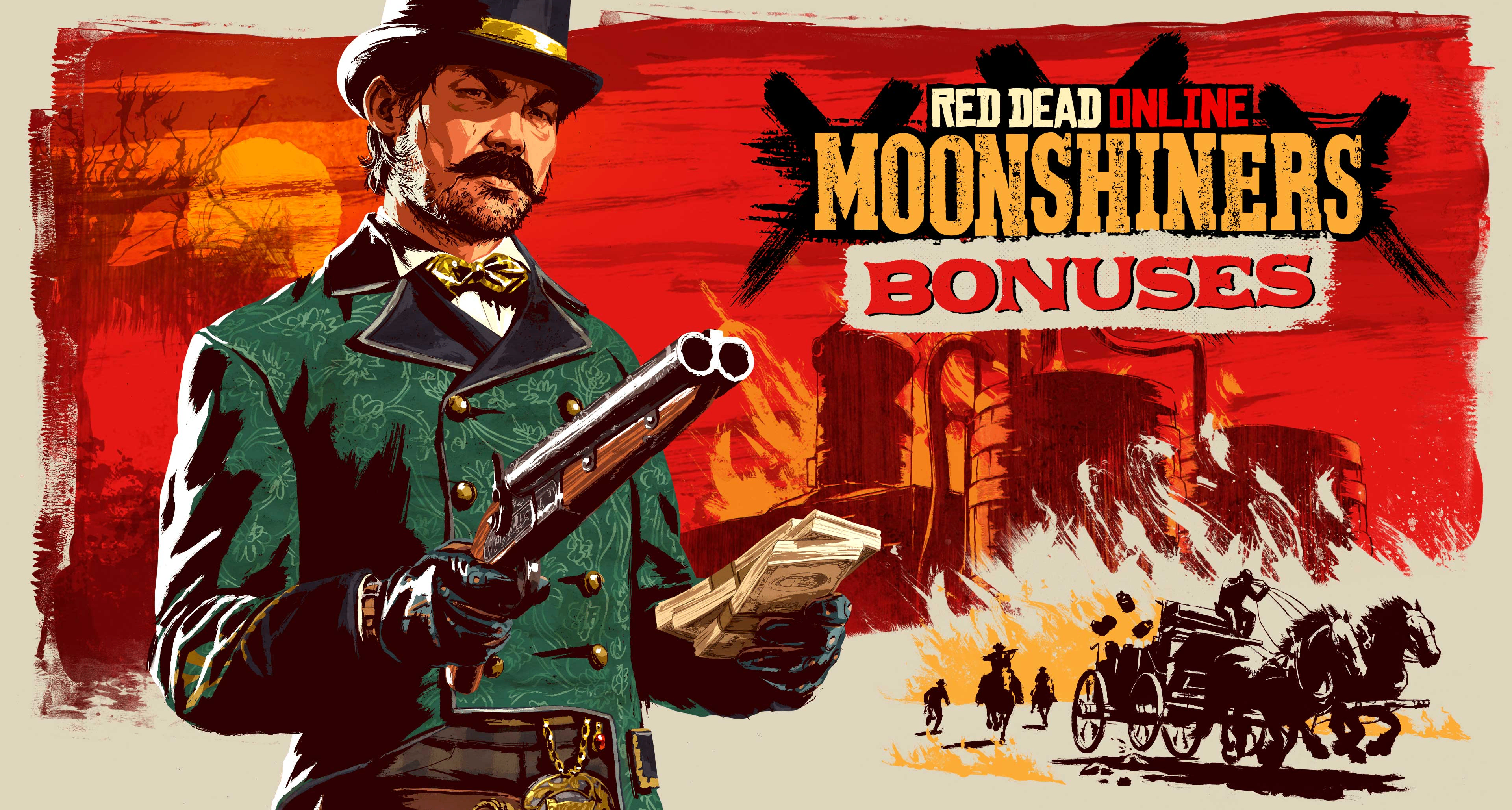 在荒野大鏢客 Online 中出售私酒，賺取雙倍獎勵 | 3 月活動速遞