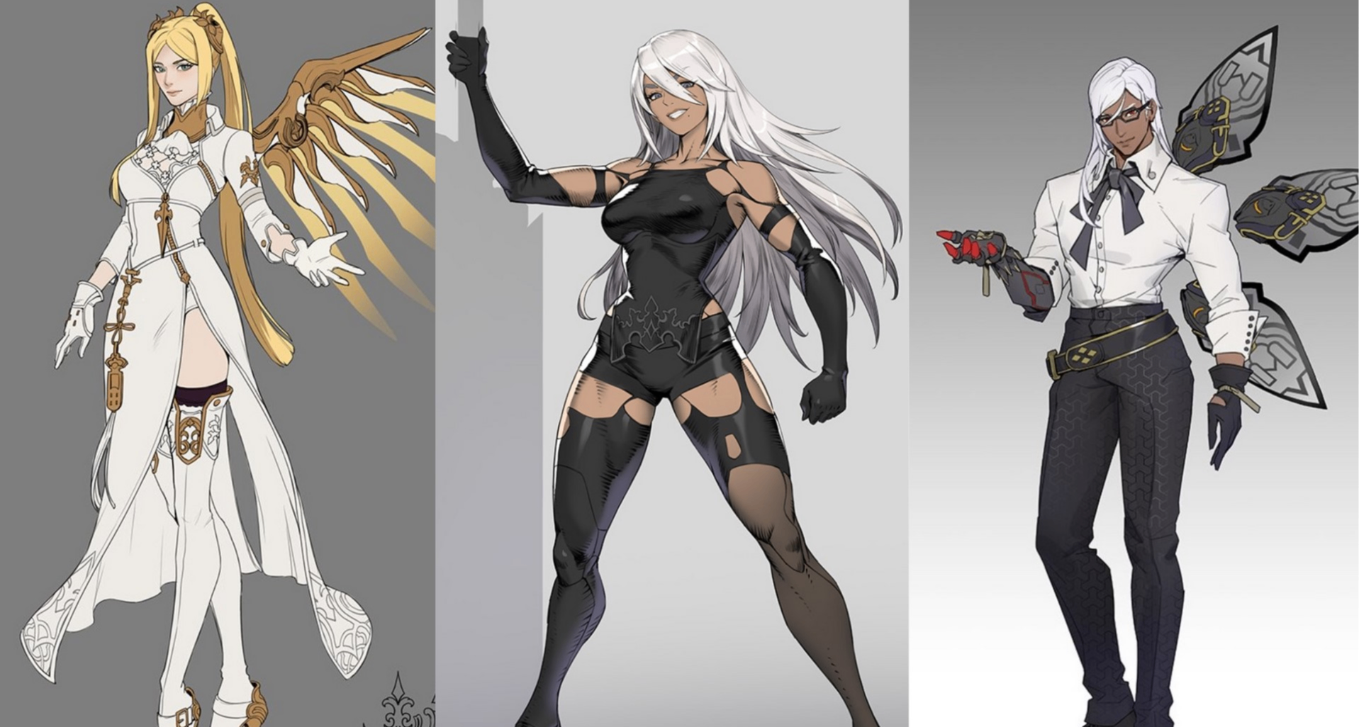 守望先锋✖《尼尔》 概念图公布，林里 ✖ 守望先锋联动即将开启