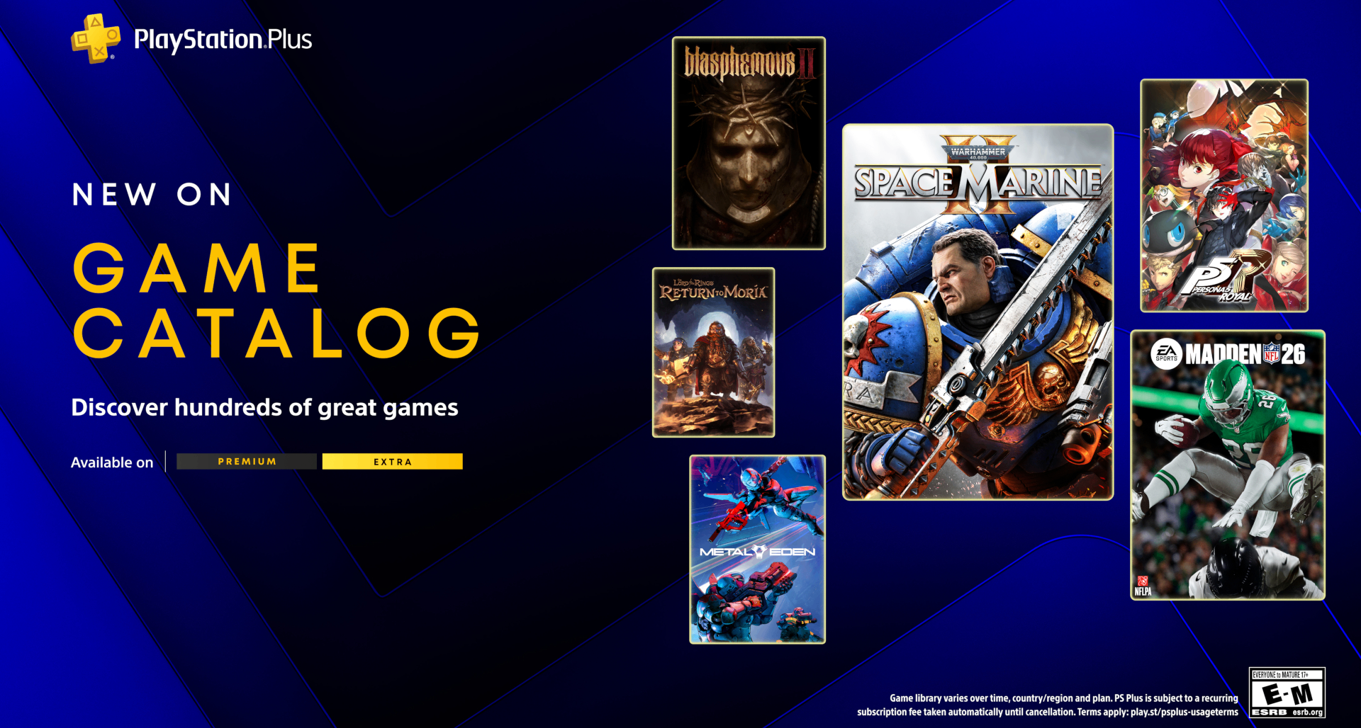 3月PS+二三檔遊戲陣容公佈：《戰錘40K：星際戰士2》領銜入庫