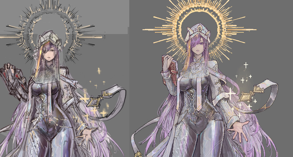 納尼 哥特女老師和冷豔女神官最後居然變成這樣子了。。。