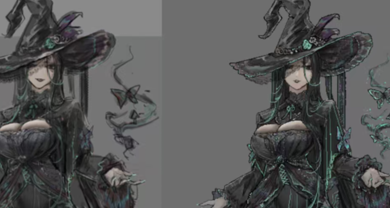 哥特女老师和冷艳女神官的像素动画完成稿