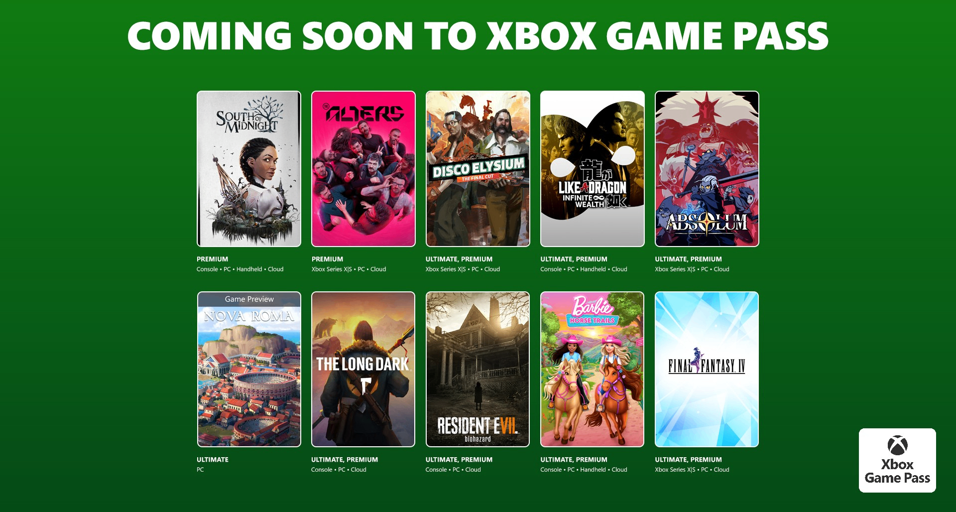 XGP3月下旬新增遊戲：《如龍8》《極樂迪斯科》《生化危機7》等