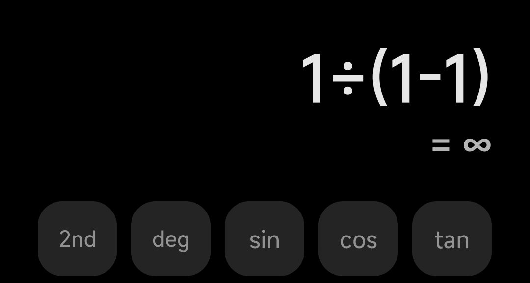 硬核解析：小米计算器1÷(1-1)输出