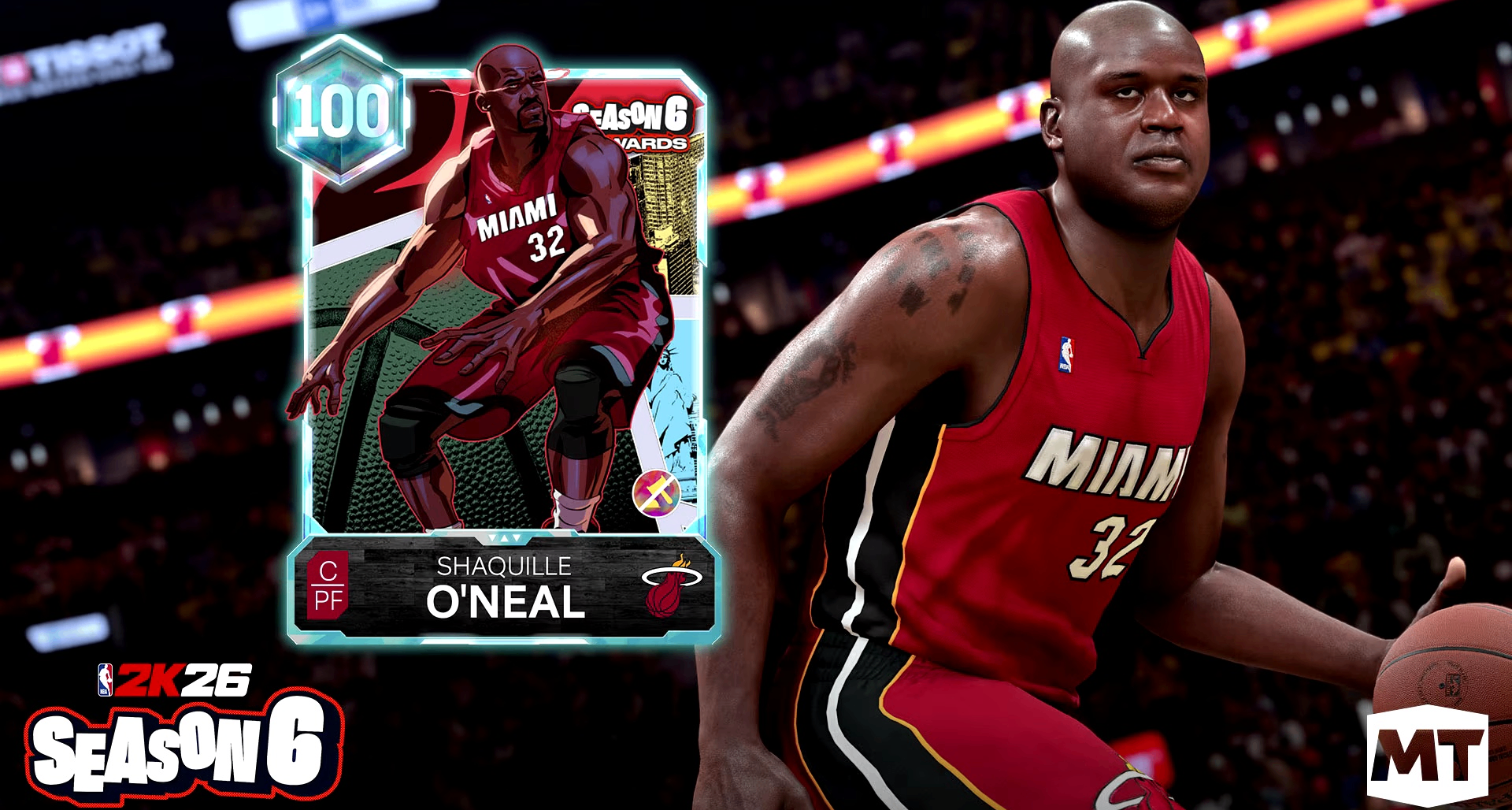 nba2k26第六赛季场边报告，漫威风格，40级百分奥尼尔！