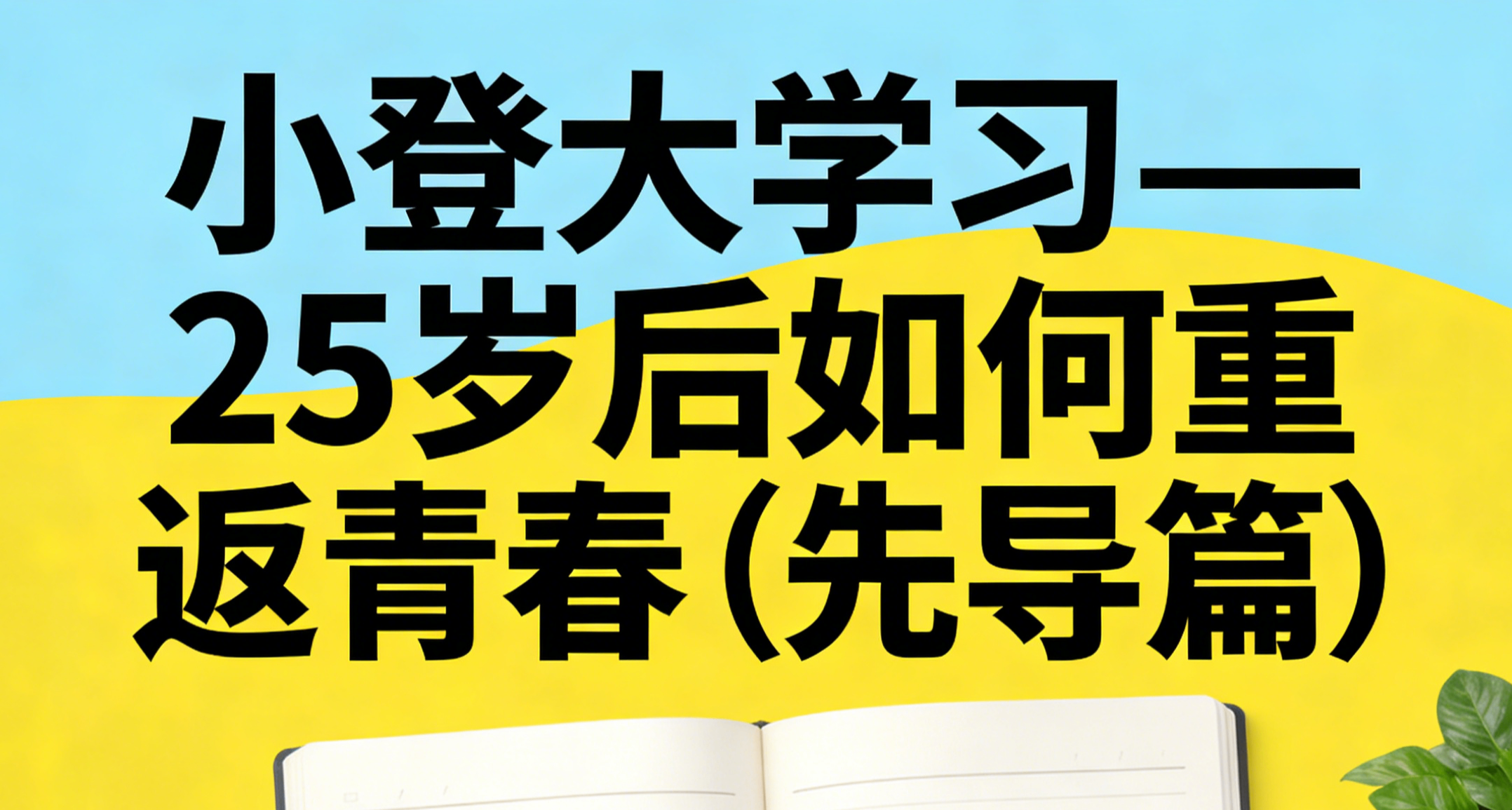小登大学习——25岁后如何重返青春（先导篇）