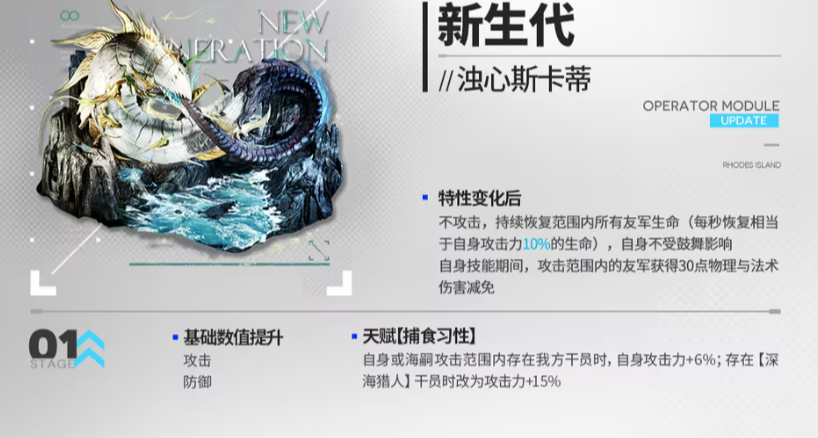 明日方舟4月模组升级效果前瞻，红蒂多30点减伤，42预计多1秒锁血