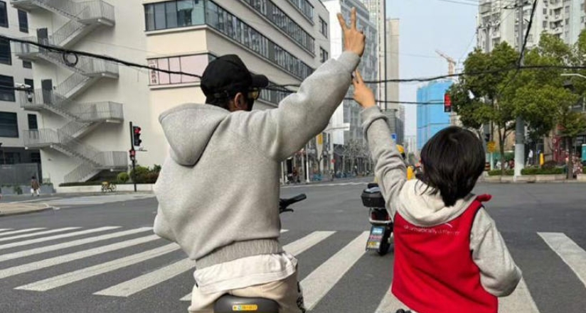 黃曉明帶 9 歲兒子騎單車！他親自道歉：會接受處罰