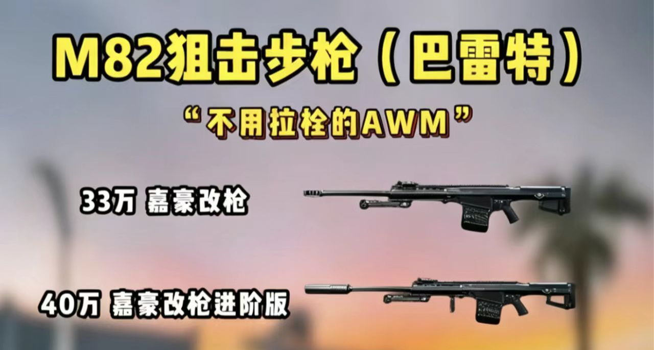 不用拉栓的AWM——M82狙擊步槍（巴雷特）