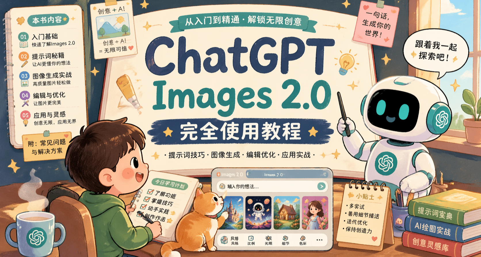 ChatGPT Images 2.0 完全使用教程（可复制提示词+国内开通指南）