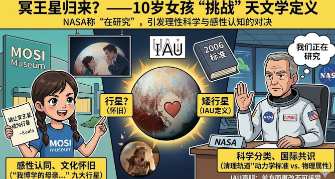 10岁女孩给NASA写信，请求恢复冥王星为行星，官方回应，正在研究