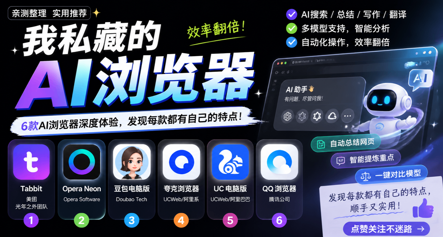 AI 浏览器合集：我最近一直在用的几款浏览器
