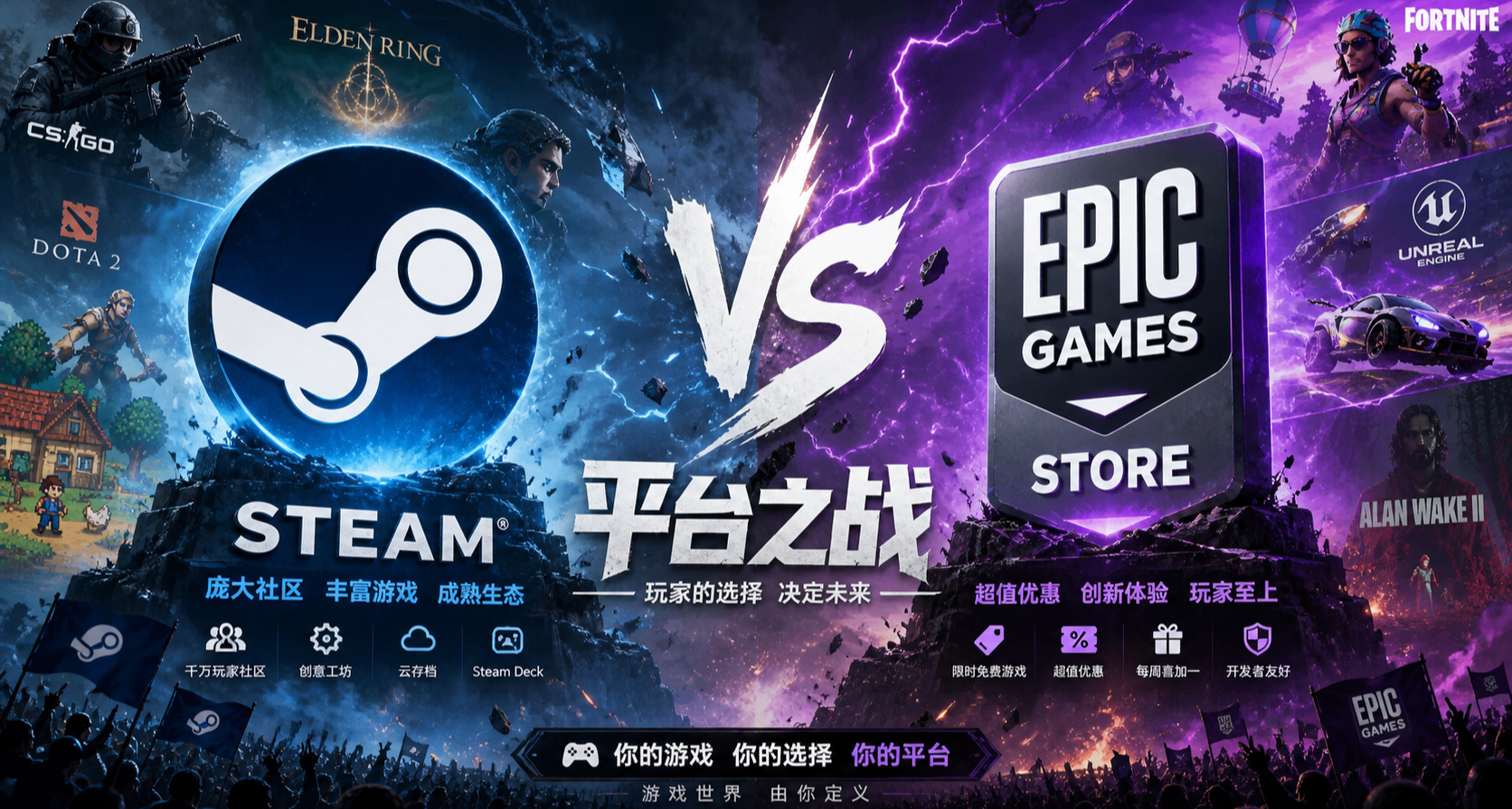 Epic送了幾百款遊戲，爲什麼還是打不過Steam？
