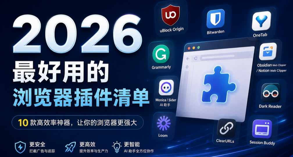 2026 最好用的瀏覽器插件清單