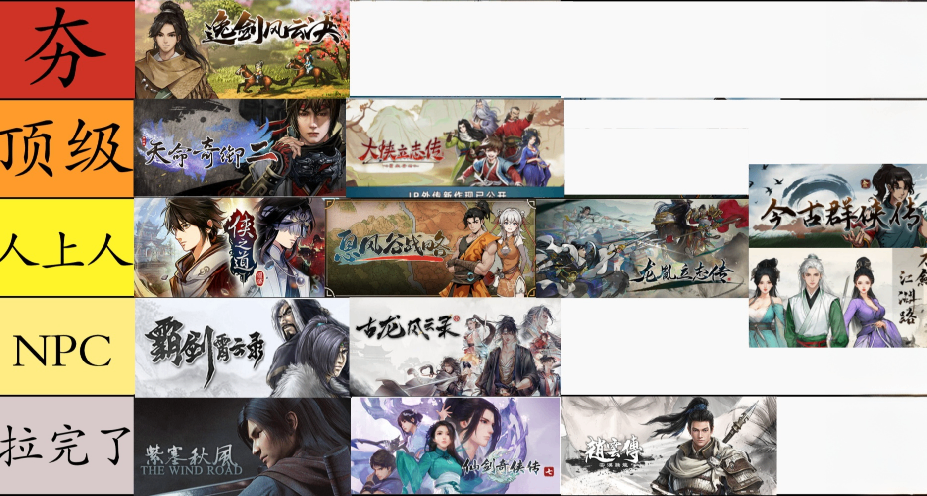 《逸劍風雲決》領銜，從夯到拉點評新時代武俠遊戲