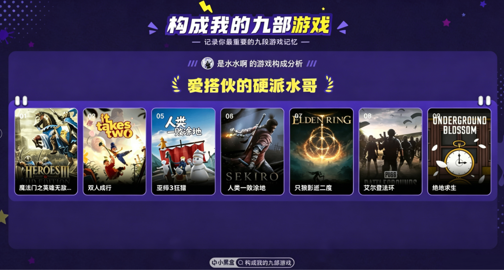 构成我的九部游戏，几千小时的真爱