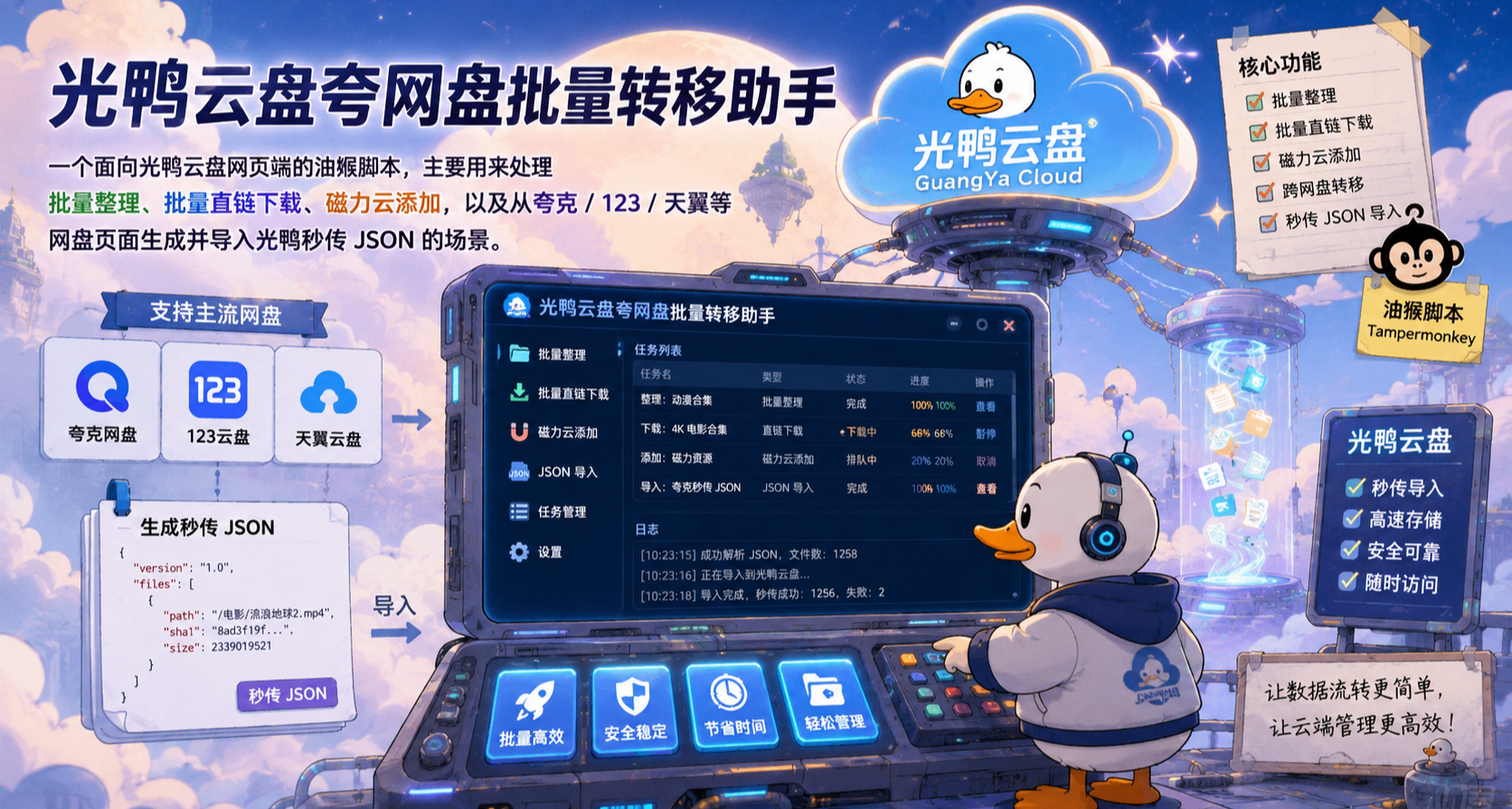500T空间，资源怎么搞？一款超强云盘互通批量资料转移工具