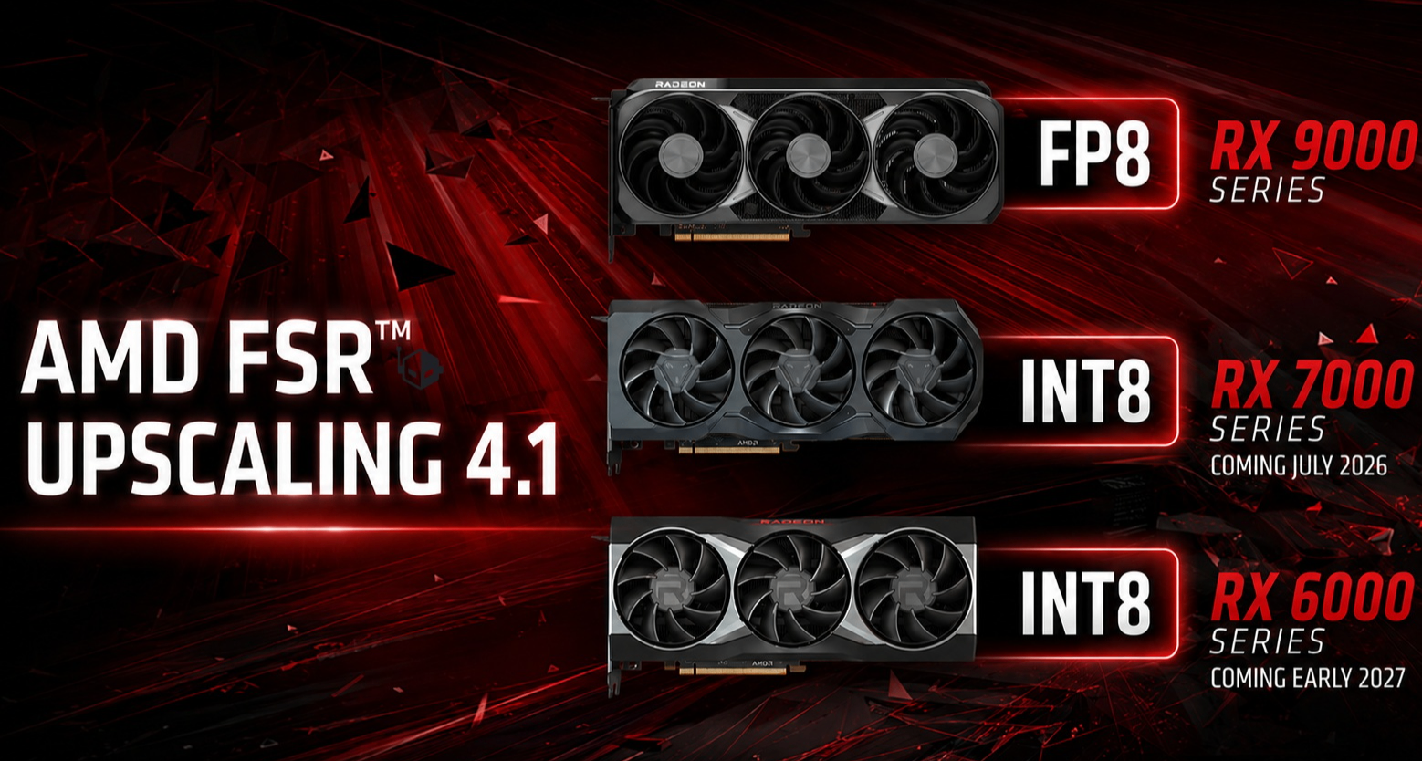 突發：RX 7000/6000顯卡即將支持FSR 4.1！