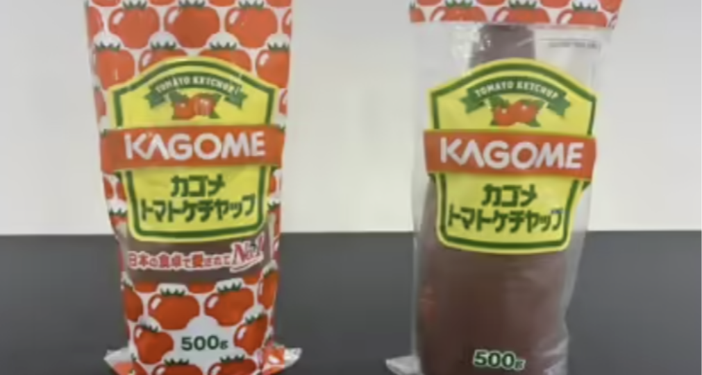 繼零食更換黑白包裝後，日本番茄醬生產商也選擇更換透明包裝