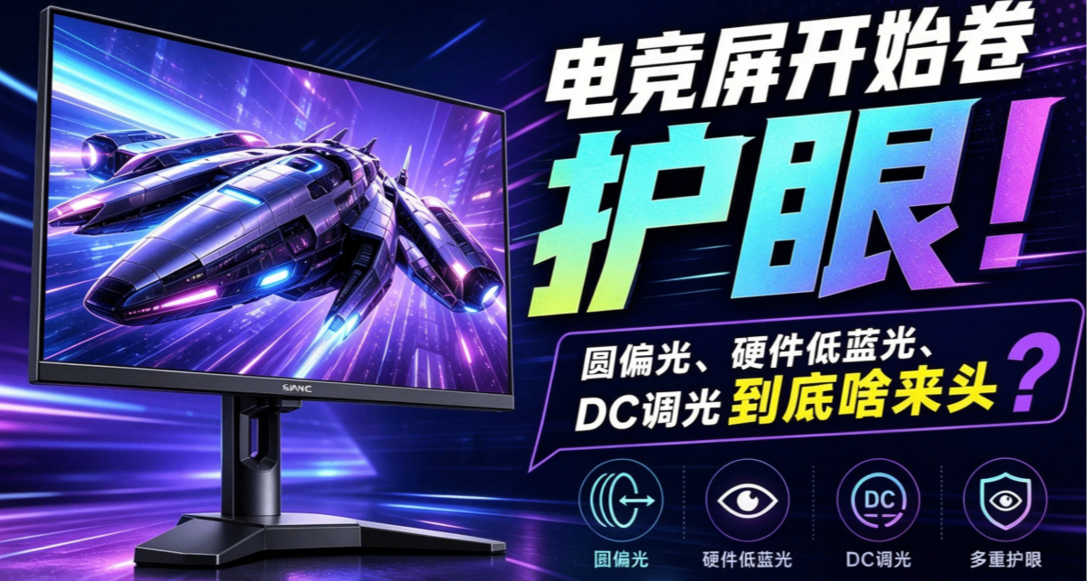 電競屏開始卷護眼！帶你瞭解什麼是圓偏光、硬件低藍光、DC調光？