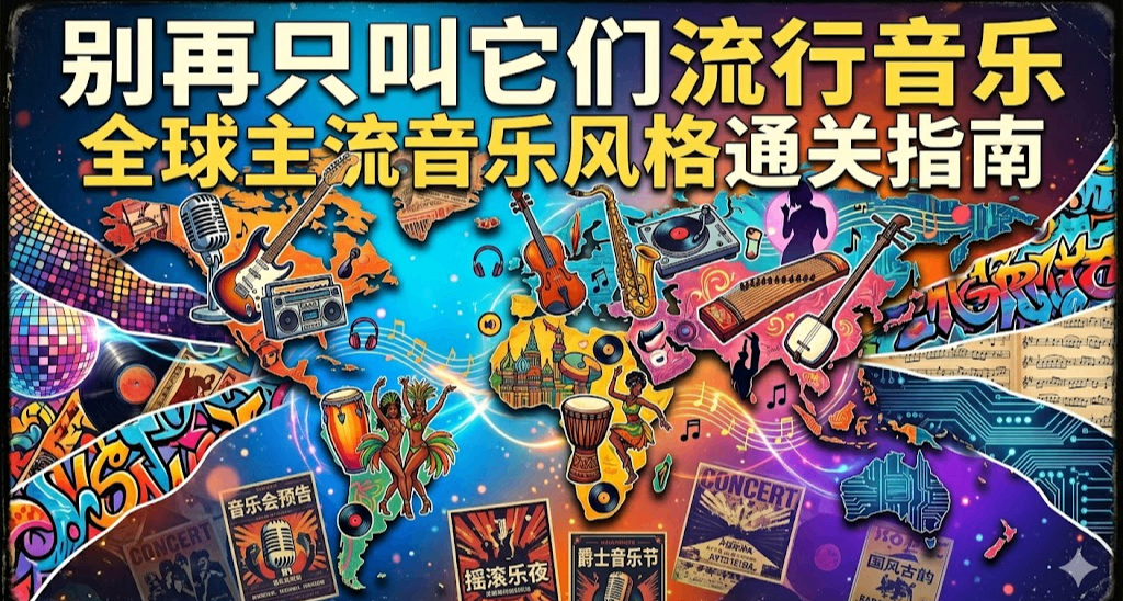 別再只叫他們流行音樂——全球主流音樂風格通關指南