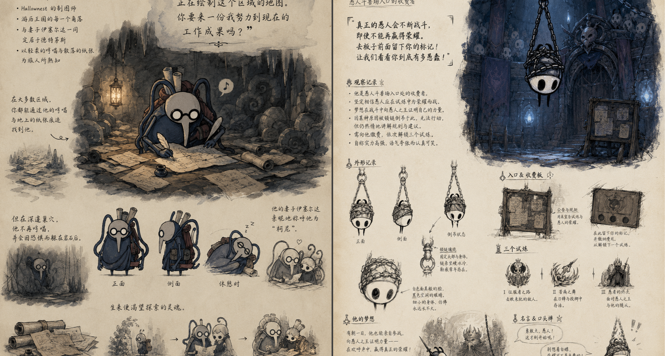 《空洞骑士》NPC 图鉴 · 圣巢旧卷上