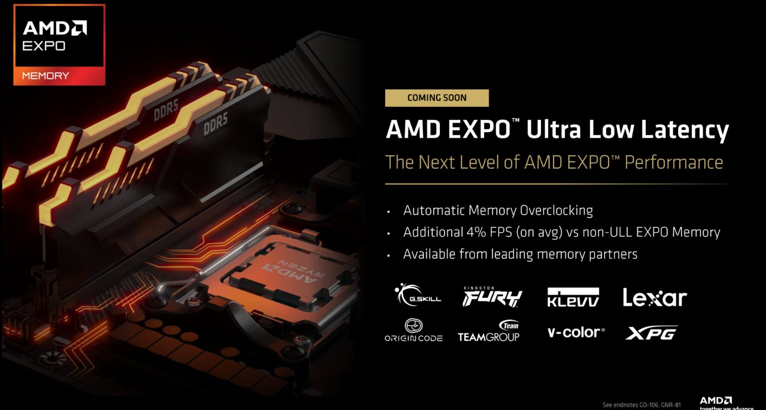 AMD：超低延遲和自動超頻的新內存將在6月到來，最高提高15%Low幀