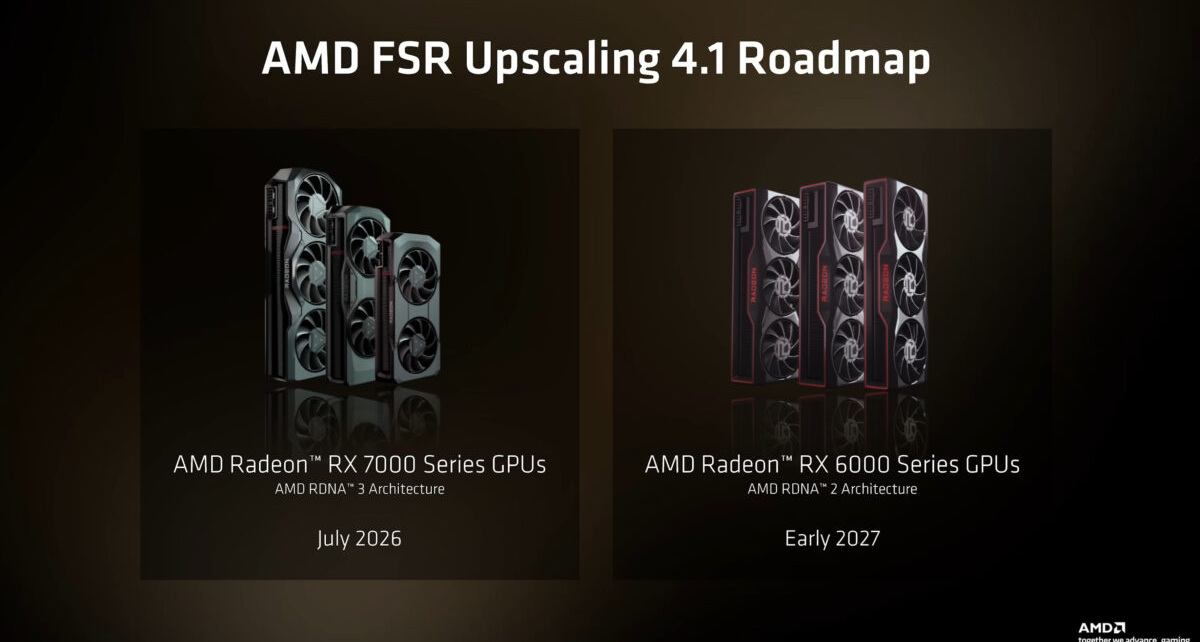 AMD强调面向7000/6000玩家的FSR 4.1进展顺利，发布专业版FSR