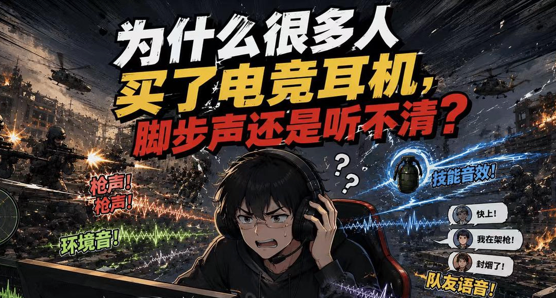 为什么很多人买了电竞耳机，脚步声还是听不清？