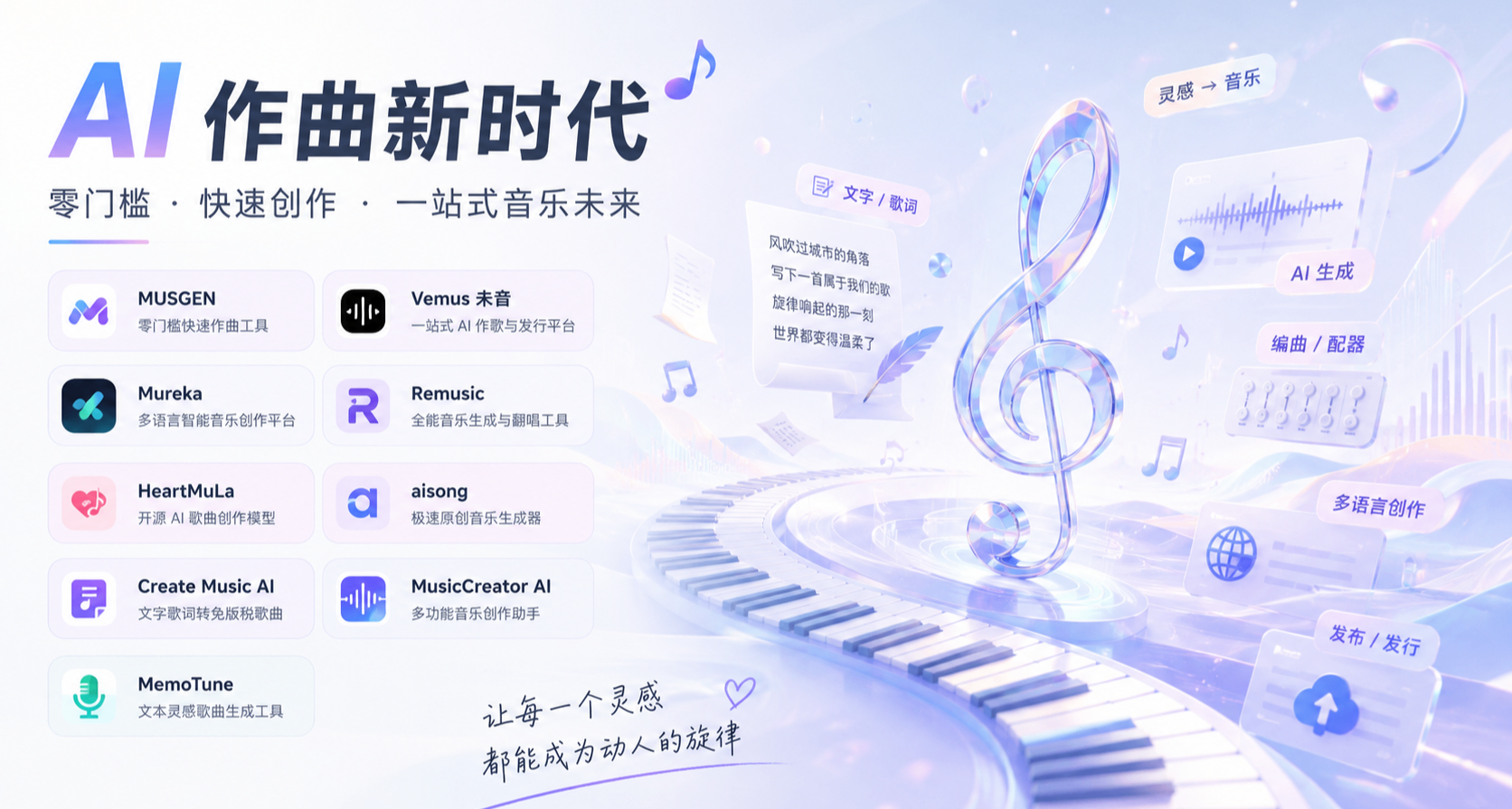 寶藏網站73丨9 款 AI 音樂生成工具！不懂樂理也能從零寫歌