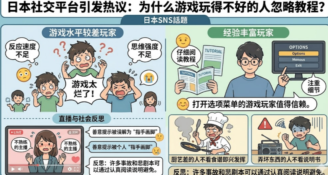 海外熱議：遊戲水平差的人往往不看教程，老玩家更關注細節