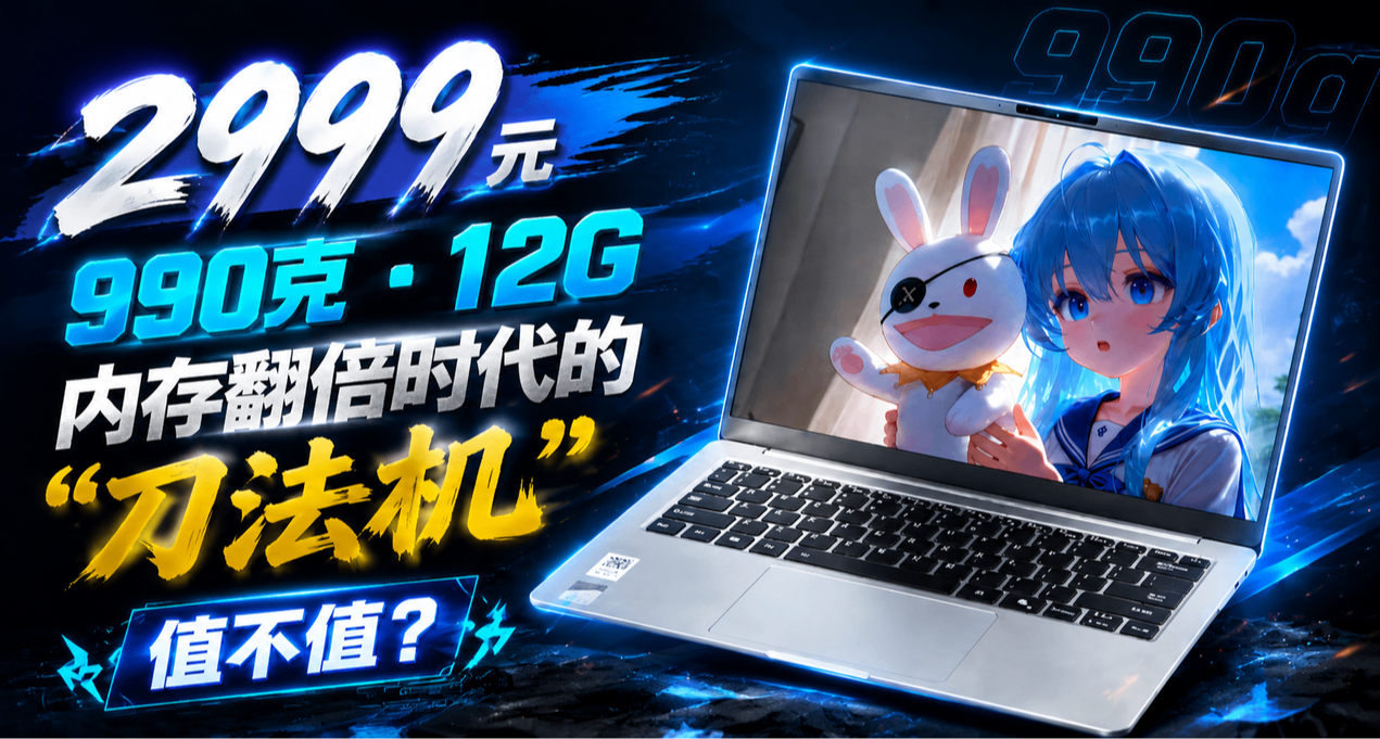 2999元·990克·12G，内存翻倍时代的刀法机，值不值？