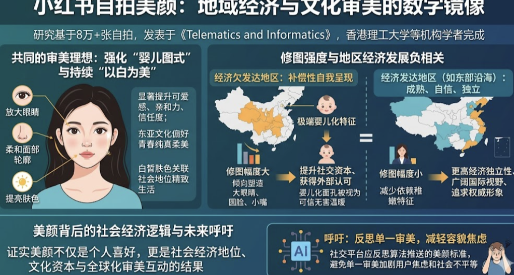 研究表明：经济发达地区的人拍照不喜欢P图，反之则喜欢P图！