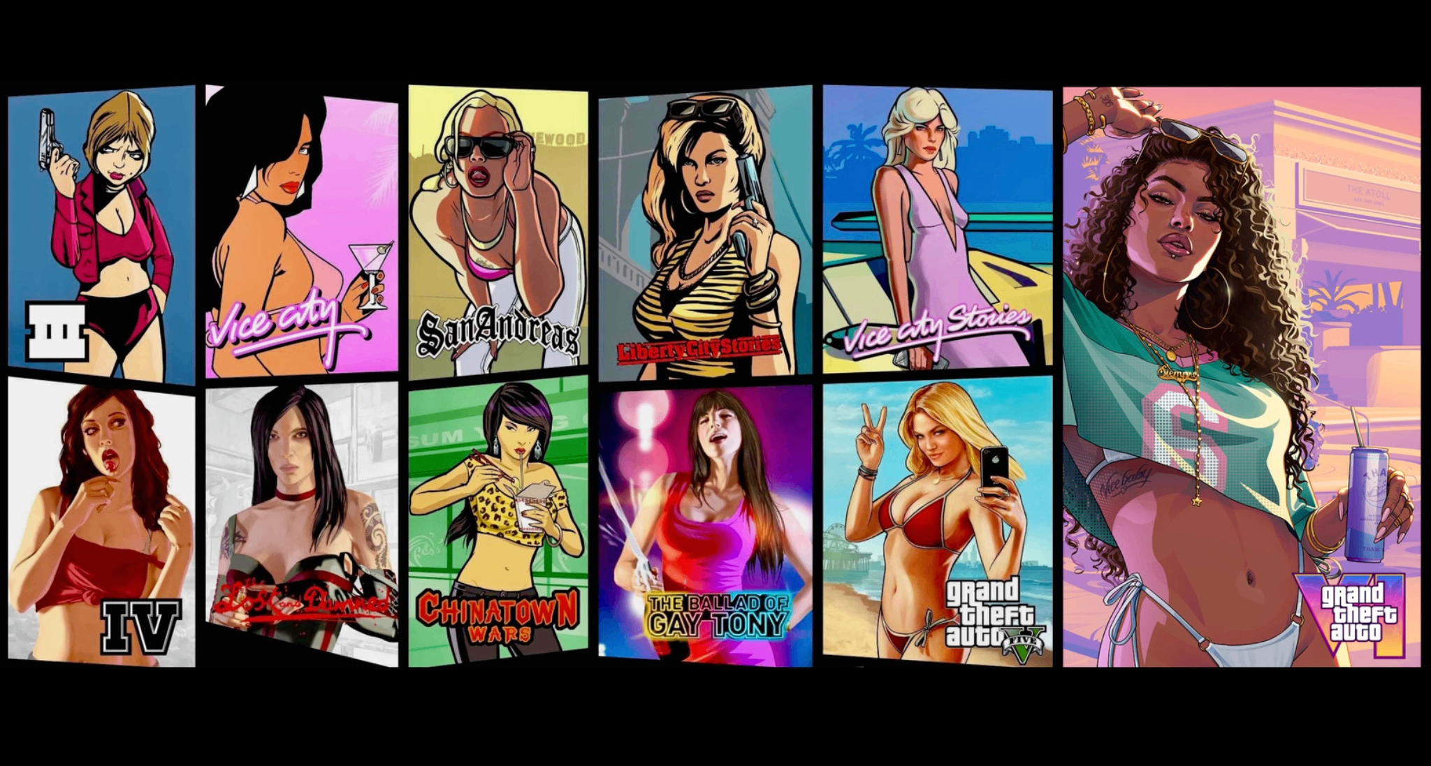 《GTA》历代封面女郎
