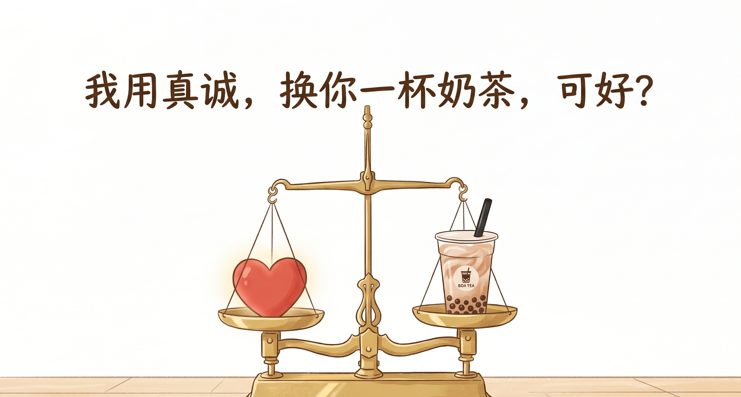 我用真誠，換你一杯奶茶，可好？