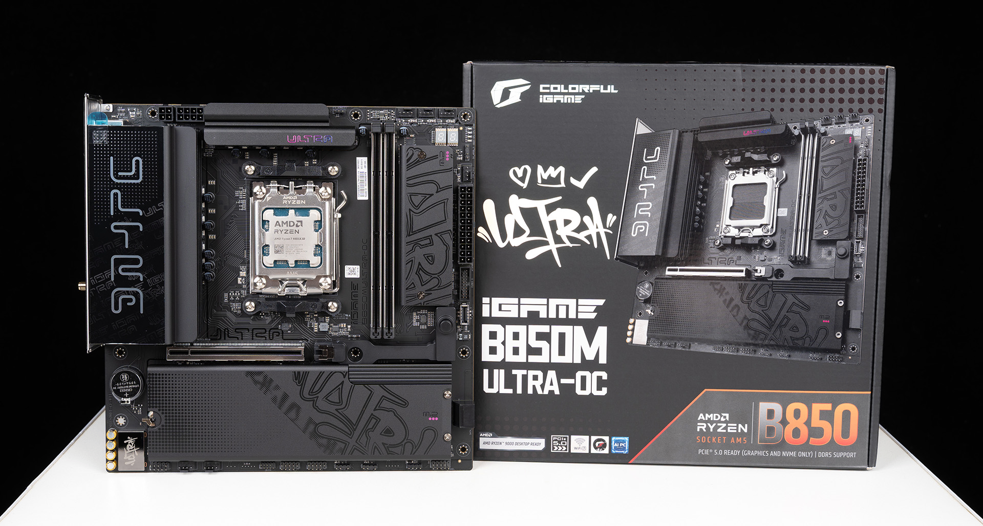 七彩虹iGame B850M ULTRA-OC主板評測：9850X3D千元雙槽超頻利器